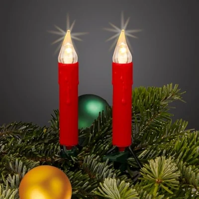 Imagen de Hellum 151718 Guirnalda de luces led (30 ledes, luz blanca cálida, 8,7 m, iluminación + 2 cables alimentación 1,5 brillo &lt; 59 lúmenes)