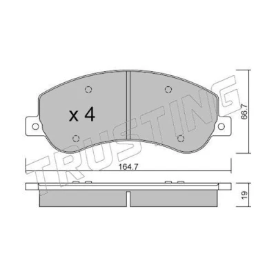 Imagen de TRUSTING 696.1 Juego de pastillas freno preparado para indicador desgaste VOLKSWAGEN: Amarok Pick up