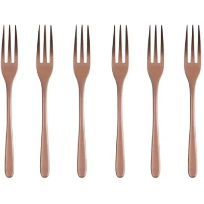Imagen de Sambonet Cake Forks Taste Copper Vintage 6 Pieces