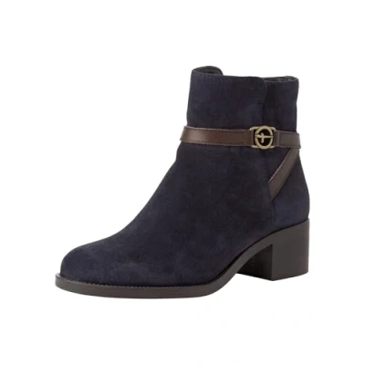 Imagen de Tamaris 1 25017 41, Botines de tacón Mujer, Azul Marino, Ante, 42 EU
