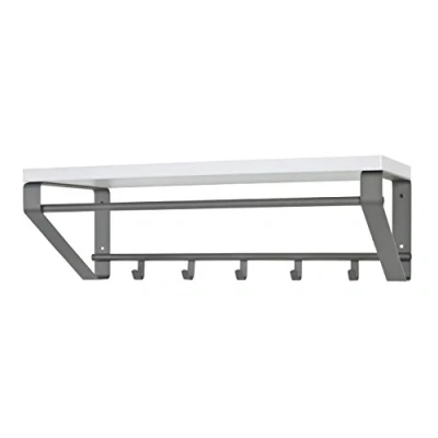 Imagen de HAKU Möbel Perchero de pared antracita, blanco, MDF, metal Dim.: AN 70 cm x AL 23 P 30 cm, Estilo: Moderno
