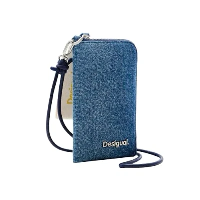 Imagen de Desigual Mone_Denim Priori Can, Cartera Tri Fold Mujer&#039;S, Azul, 11.5