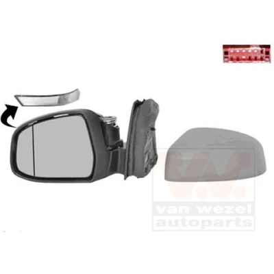 Imagen de espejo retrovisor Van Wezel 1945807 izquierda imprimado completo, asférico, para ajuste elect. espejo, calefactable FORD: FOCUS 3 Turnier