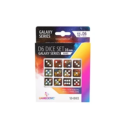 Imagen de Gamegenic Set de Dados 6 Caras Mars 16MM (12pcs)