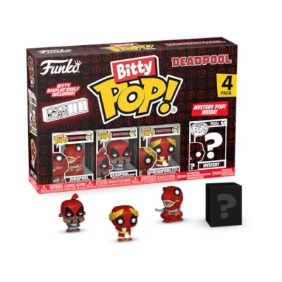 Imagen de Funko Bitty Pop! Dinopool, Deadpool (Barista), (Roman Senator) Y una Minifigura Misteriosa Sorpresa 0.9 Inch (2.2 Cm) Repisa Apilable Incluida Idea de Regalo