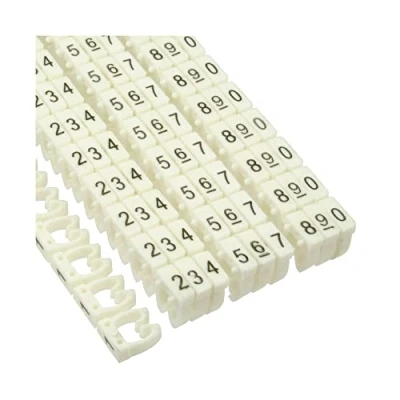 Imagen de InLine 59961I Marcadores de cable (6 mm, número 0 9, 100 unidades), color blanco