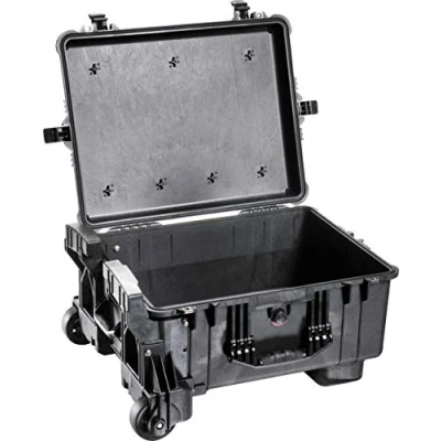 Imagen de Peli 1610M Maleta de Transporte a Prueba Golpes con Ruedas Alta Resistencia, IP57 estanca e Impermeable al Polvo, 63L Capacidad, Fabricada en EE.UU., sin Espuma, Color Negro