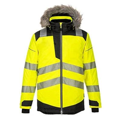 Imagen de Portwest Parka de travail chaude pour l&#039;hiver PW3 HV XL Jaune / Noir