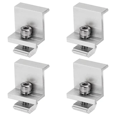 Imagen de Soporte de Panel Solar Placa Soportes Abrazadera Placas Solares 35mm Aleación Aluminio con Tuercas y Tornillos para Caravana Barco Techo 4 Piezas