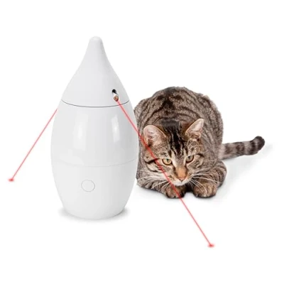Imagen de PetSafe Zoom Juguete Automático Luz LED, Interactivo para Gatos, 2 Luces Aleatorias Que Giran 360 Grados, Apagado Automático, Funciona con Pilas