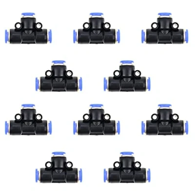 Imagen de ZXShow 10 Piezas Enchufe Rapido Neumatico Conectores Aire Neumática Guarniciones de Conector 3 Forma