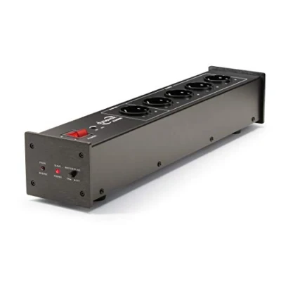 Imagen de Dynavox Filtro de red Hi Fi X2000 con 5 tomas corriente indicador LED para una correcta fase y función maestro esclavo, color negro