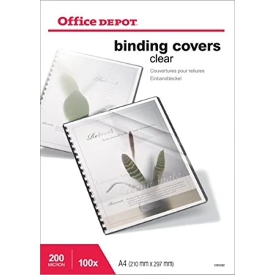 Imagen de Niceday Paquete 100 Tapas Encuadernación Color Transparente Office Depot