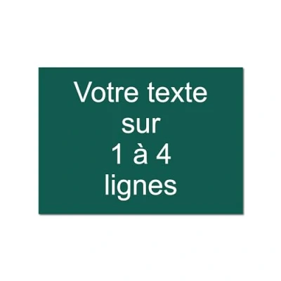 Imagen de Placa grabada personalizada de 1 a 4 líneas 19,5 x 14 cm autoadhesiva Verde Oscuro