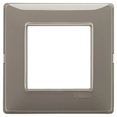 Imagen de Vimar 14642.40 Placa 2 módulos, tecnopolímero, Reflex ceniza, serie Plana