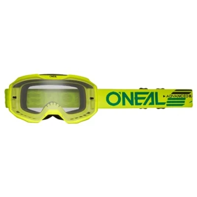 Imagen de O&#039;Neal Gafa Bicicleta y Motocross MX MTB DH FR Lente resistente a los arañazos con revestimiento antivaho, 100% protección UV B 10 Solid V.24 Unisex Amarillo fluorescente Una talla