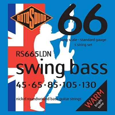 Imagen de Cuerdas Rotosound para bajo eléctrico SWING 66 Nickel ROUNDWOUND 5 str. RS665LDN Standard 45 130