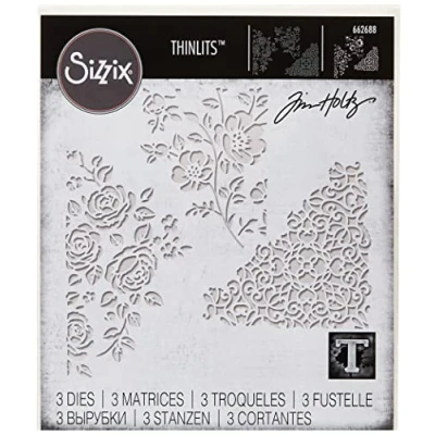 Imagen de Sizzix Thinlits, Set 3PK Mixed Media # 5 de Tim Holtz, Metal, Multicolor, 9,53cm x 9,53 cm 7,3 8,89