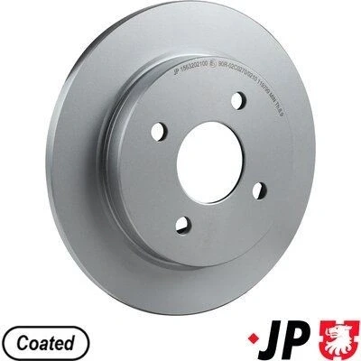 Imagen de JP GROUP 1563202100 Disco de freno Eje trasero 253 10,5 4 macizo revestido FORD: Focus Mk1 Hatchback, FIESTA 6, 5