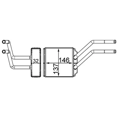 Imagen de MAHLE ORIGINAL AH 226 000S Radiador de Calefaccion FORD: Transit Mk6 Furgón, Mk5 Furgón