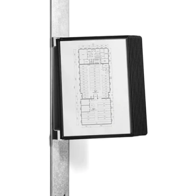 Imagen de Durable 591801 Soporte de pared para paneles visualización (Vario Magnet Wall 10, con 10 A4) negro