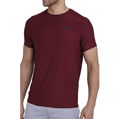 Imagen de TCA Camiseta Deporte Hombre Tecnica de Manga Corta para Gym Correr Padel Senderismo Camisetas Secado Rápido Cabernet, XL