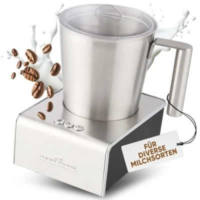Imagen de Profi Cook PC MS 1032 Espumador de leche 3 interruptores luz 6 funciones 600 Watts Color plata