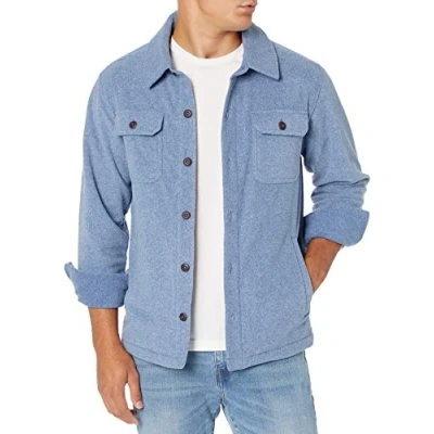 Imagen de Amazon Essentials Sobrecamisa de Forro Polar con Manga Larga Hombre, Azul Añil Mezcla, XS