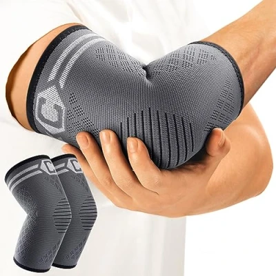 Imagen de CAMBIVO Coderas Epicondilitis x2, Codera, Codo Tenista Tpicondilitis, para Tendinitis, Gym Hombre y Mujer, Deportivas Manga de Compresión Golfista