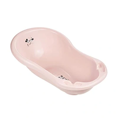 Imagen de keeeper Bañera infantil ergonómica con desagüe Minnie, De 0 a 12 meses aprox, 84 cm, Maria, Rosa Nordic