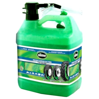 Imagen de Slime SDSB 1G/02 IN Sellante de Reparación Neumáticos Pinchados con Bomba, Apto para Tractores, Camiones, Tráileres, Todoterrenos y Quads, No Tóxico, Ecológico, Botella 3,78 Litros