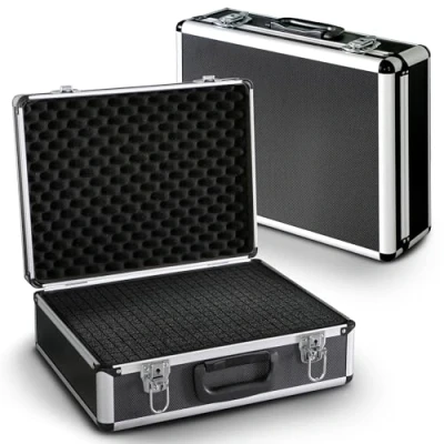 Imagen de PeakTech 7305 Estuche universal para dispositivos de medición, robusto, almacenamiento herramientas, relleno espuma, con cerradura, protección contra el polvo, L 405 x 330 150 mm