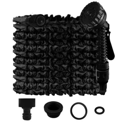 Imagen de Gsakskdsap Manguera Jardin Extensible 15 Metros, Flexible Jardín con Pistola Rociadora 7 Funciones, Garden Hose, de Riego Plantas para Lavado Coches, Limpieza Suelos (Negro)
