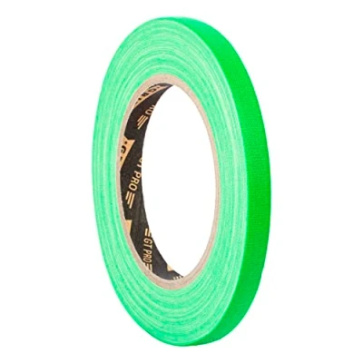 Imagen de GRIP Eventbasics GT Pro Spike Tape Cinta adhesiva de 10 mm x 25 m, color verde neón