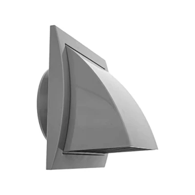 Imagen de ventilación de campana escape 100mm con cubierta lluvia, gris, aire interior y exterior, conducto HVAC, 153 x 148 mm