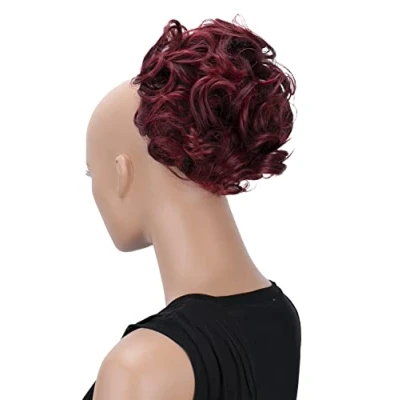 Imagen de CAISHA Moño Pieza Para El Cabello Trenza Hepburn Lazo Recogidos Mezcla Roja HK113