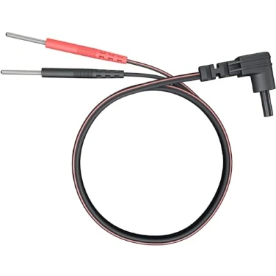 Imagen de iSTIM Reemplazo de 45 cables conductores para almohadillas unidades electrodos TENS/EMS/IF/conectores Cable clavija ∅2mm (4 piezas)