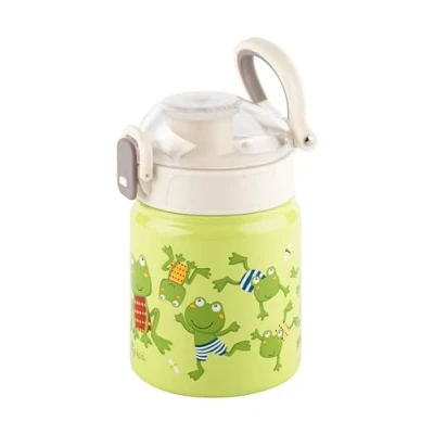 Imagen de Sigikid Botella de agua acero inoxidable, 400 ml, diseño infantil rana