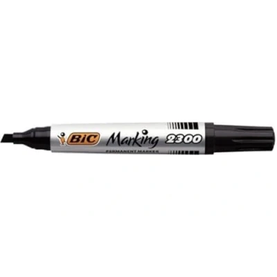 Imagen de Bic 2300 Marcador permanente, punta biselada, color negro, 1 unidad
