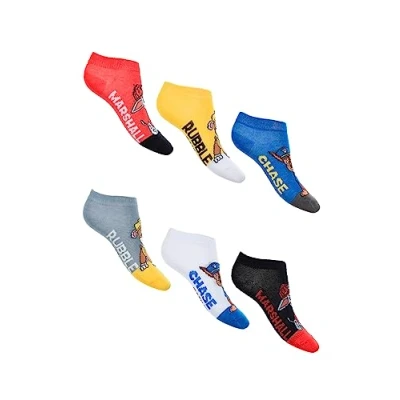 Imagen de Sun City Paw Patrol Chase Marshall Rubble Calcetines deportivos para niños (6 pares), multicolor, 31 34 cm
