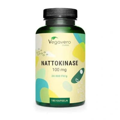 Imagen de Nattokinase 20.000 FU/g 100 mg Para 6 meses Sin Aditivos y Vegano 180 Cápsulas Vegavero®