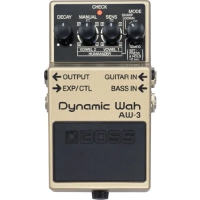 Imagen de Pedal de guitarra wah dinámico BOSS AW 3 — Sonidos dinámicos con voces tipo humano incorporadas mediante el nuevo modo Humanizer