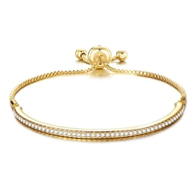 Imagen de Philip Jones Pulsera de la Amistad chapada en Oro creada con Cristales Zircondia®