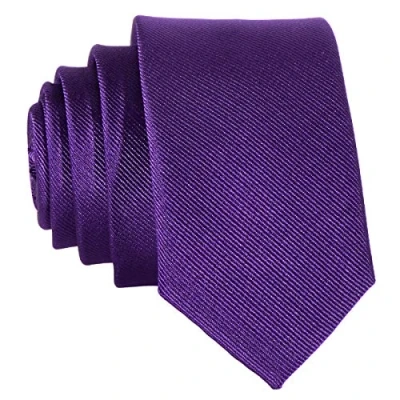 Imagen de DonDon Corbata estrecha 5 cm de color lila hecho a mano