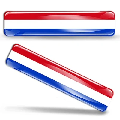 Imagen de Biomar Labs® 2 pegatinas de gel silicona 3D, Países Bajos, Holanda, The Netherlandesa, bandera holandesa, los F 10