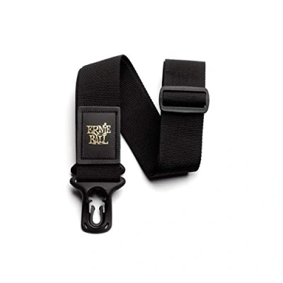 Imagen de Ernie Ball Enganches para correas de guitarra, anclaje PolyLock, color negro