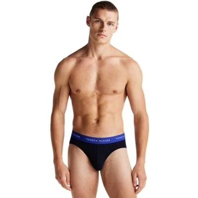 Imagen de Tommy Hilfiger Brief 3 PACK Braguitas, Hombre, Talla: Medium, Bright blue