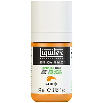 Imagen de Liquitex 1959892 Professional Soft Body Pintura acrílica (consistencia cremosa, alta pigmentación, resistente a la luz y al envejecimiento, botella de 59 ml), color naranja