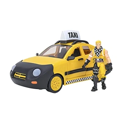Imagen de Fortnite Cab Joy Ride Taxi Vehículo con Figura articulada de 4 Pulgadas, Multicolor (Jazwares FNT0817)
