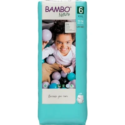 Imagen de Bambo Nature Pañales (talla 6 + de 18 kg x 38 cm)